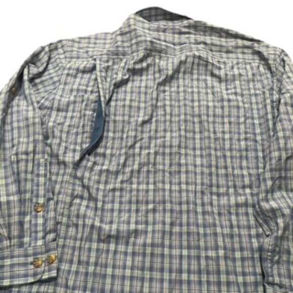 Duluth Trading Company Plaid Shirt Mens Size XL Blue Long Sleeve - Picture 5 of 12